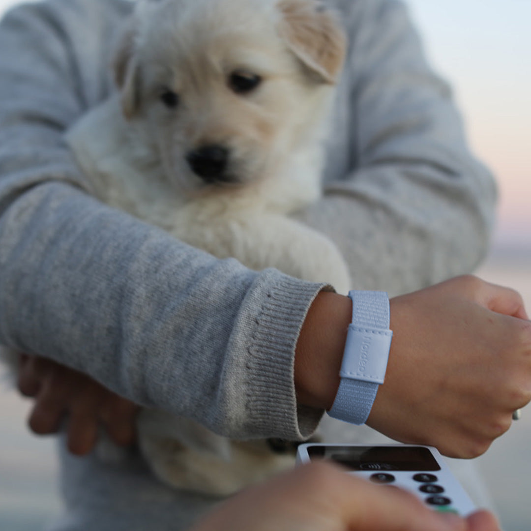Nordea betalarmband ljusblå